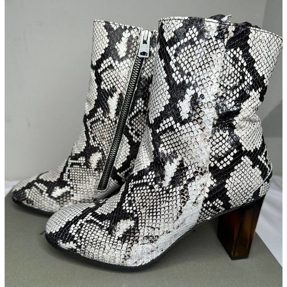 NWB AllSaints Womens 9M Roka Zip Boot Calf Snake P Shoes Python - Picture 3 of 10